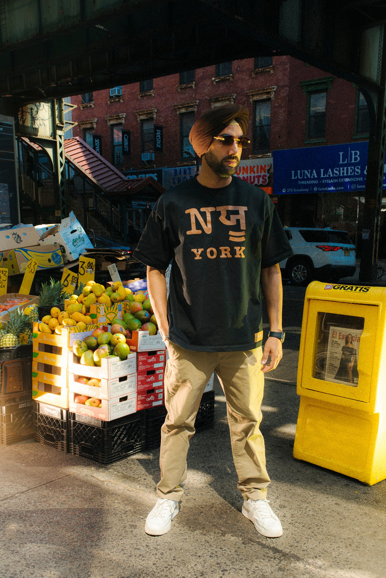 Punjabi "Nਯੂ" York"Heavyweight Oversize Tshirt