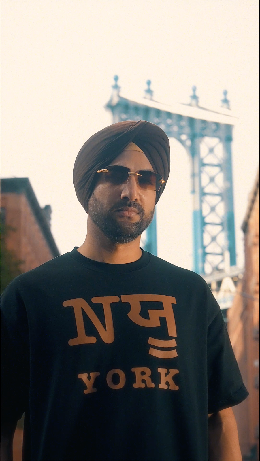 Hindi "Nयू York" Heavyweight Oversize Tshirt