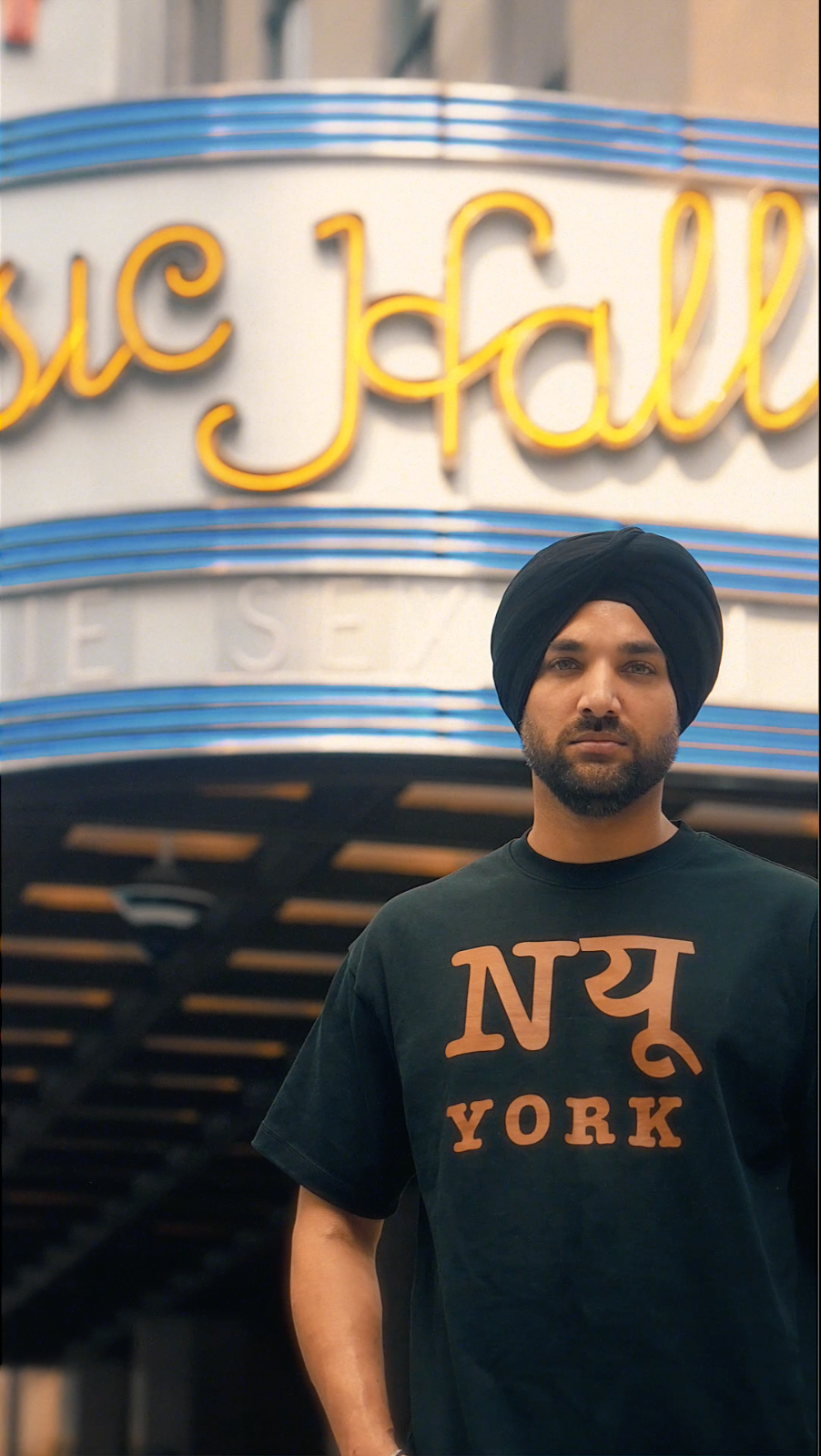 Hindi "Nयू York" Heavyweight Oversize Tshirt