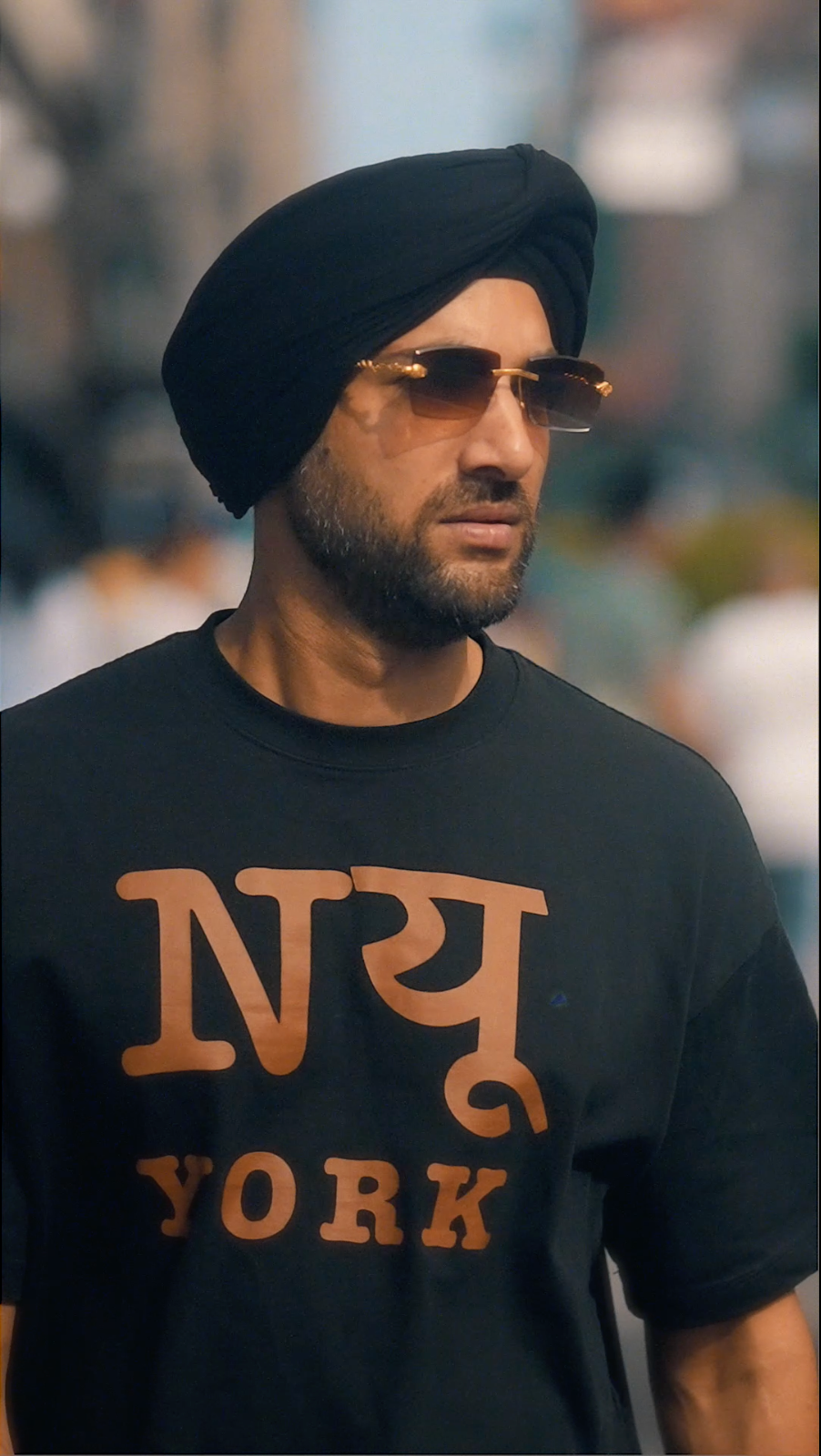 Hindi "Nयू York" Heavyweight Oversize Tshirt